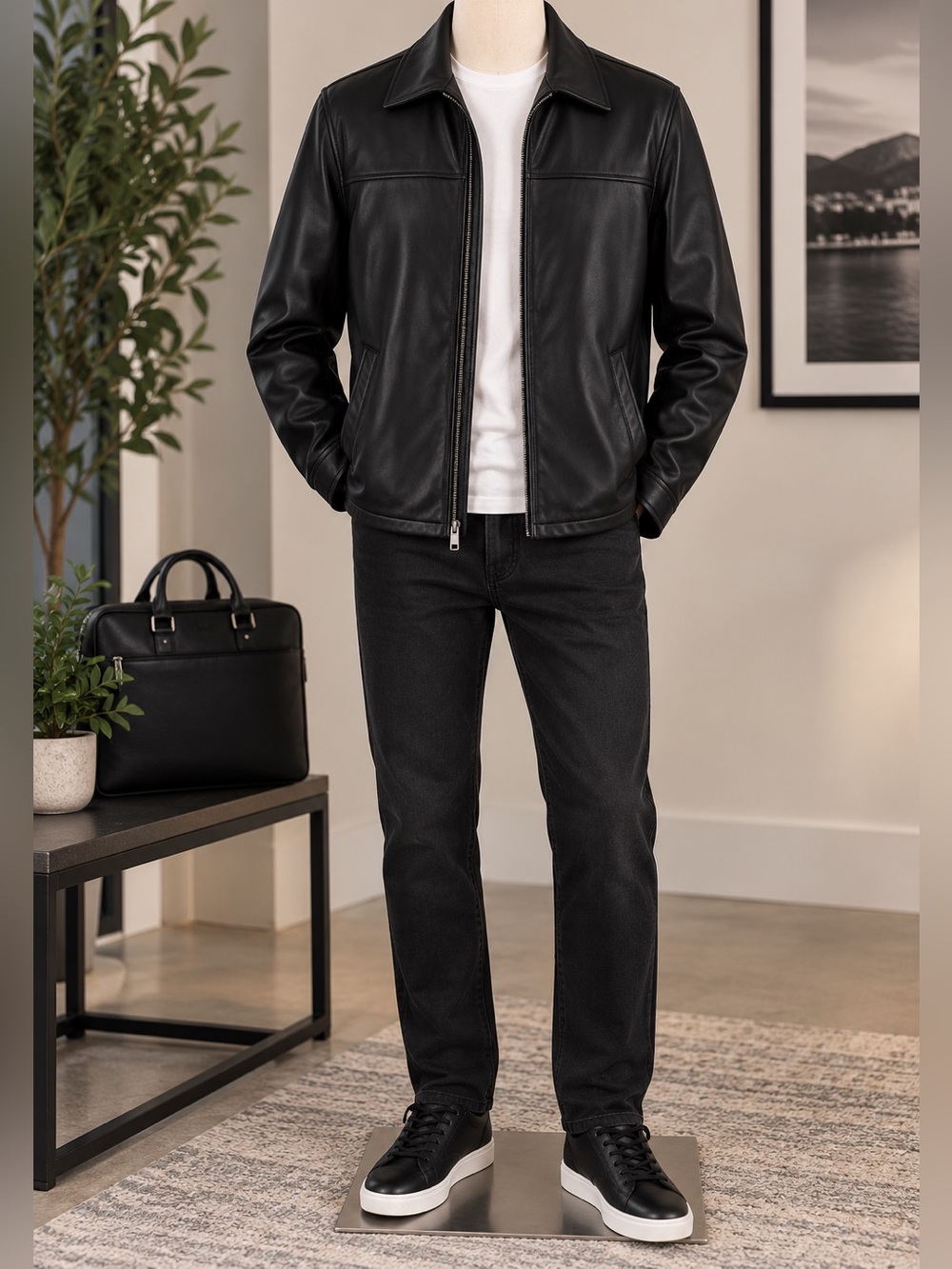 Wilson’s Leather Men's/Unisex Black Leather Jacket - Size Large| M. Julian style